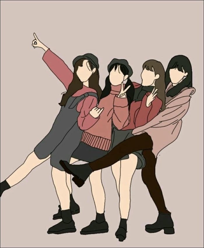 4 friends group dp