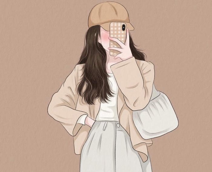 cartoon dp for insta girls