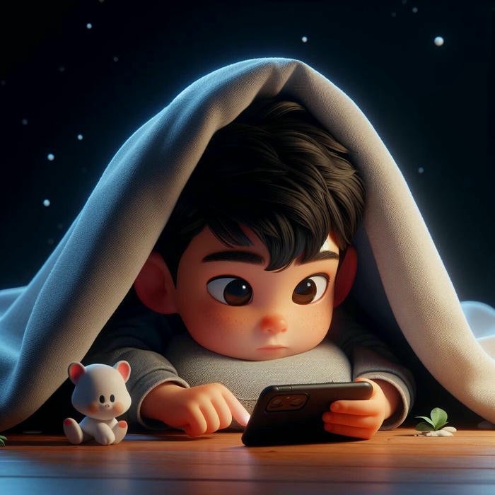 dp boy cartoon black background