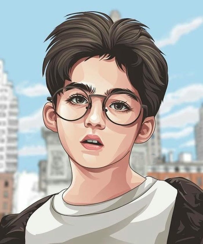 dp cartoon boy cool attitude