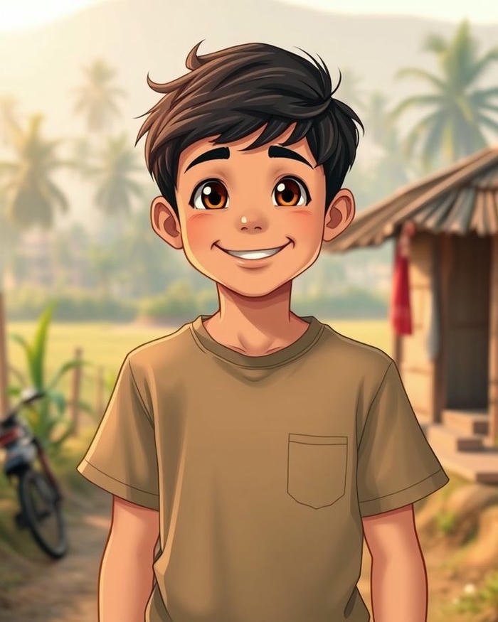 dp cartoon boy with mask
