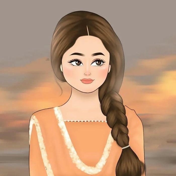 instagram dp girl cartoon style