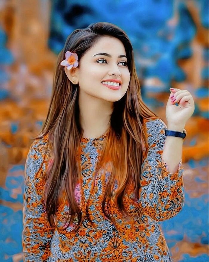 real girl smiling pic