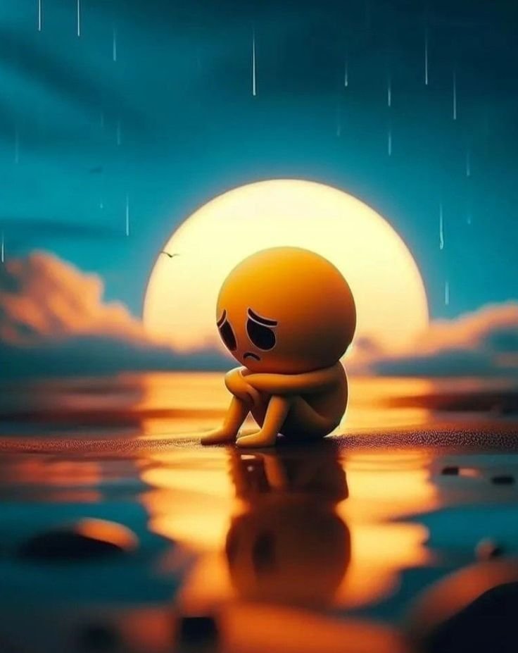 sad emoji dp