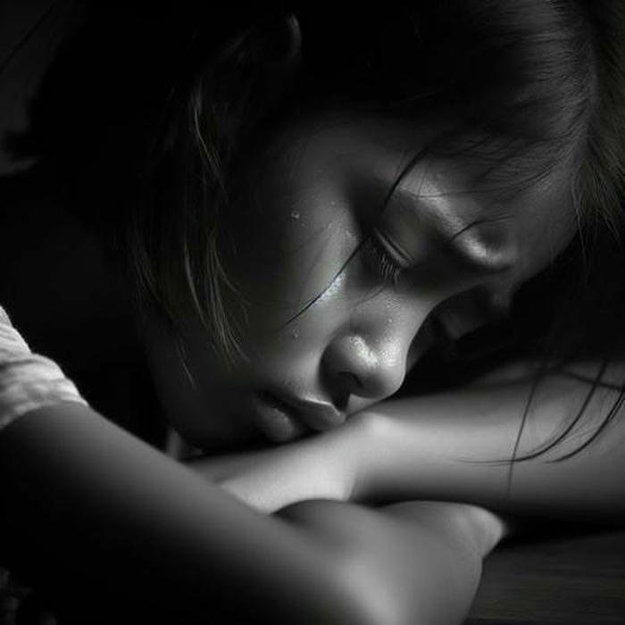 sad girl dp dark background