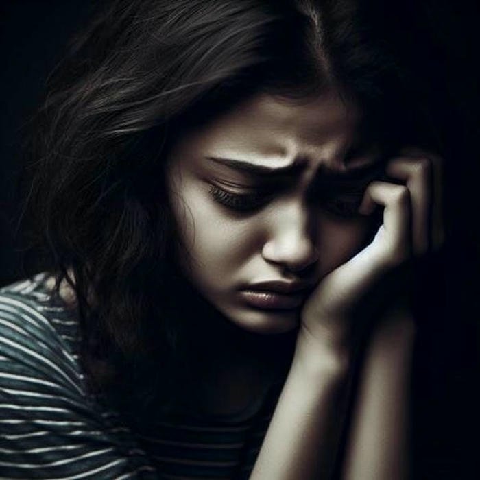 sad girl dp with tears