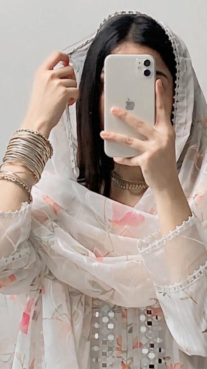 shy girl hidden face dp