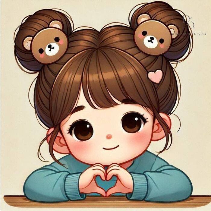 cute cartoon girl images for whatsapp dp ig full hd