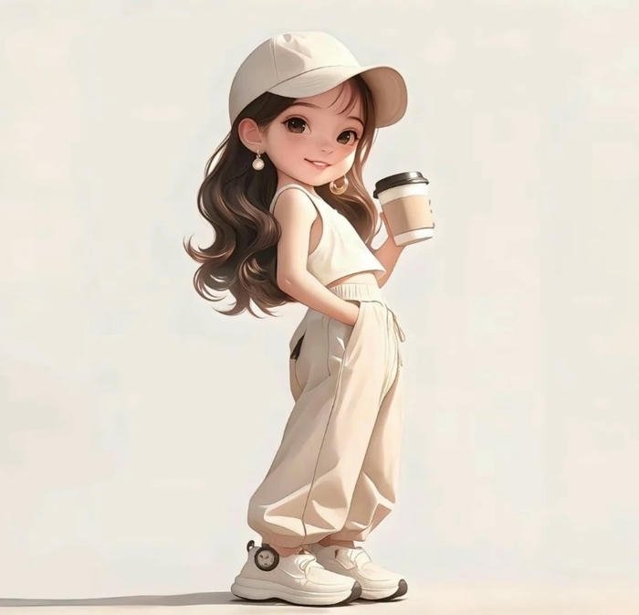 cute cartoon girl images for whatsapp dp pics