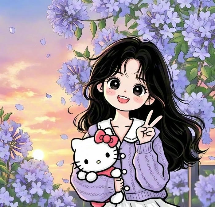 cute cartoon girl images for whatsapp dp profile