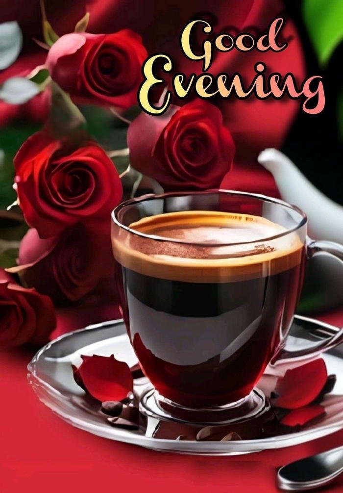 good evening hd image with tea cup cozy and warm