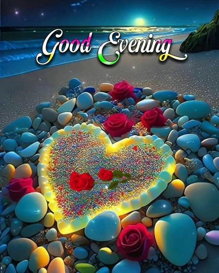 good evening images for friends with scenery