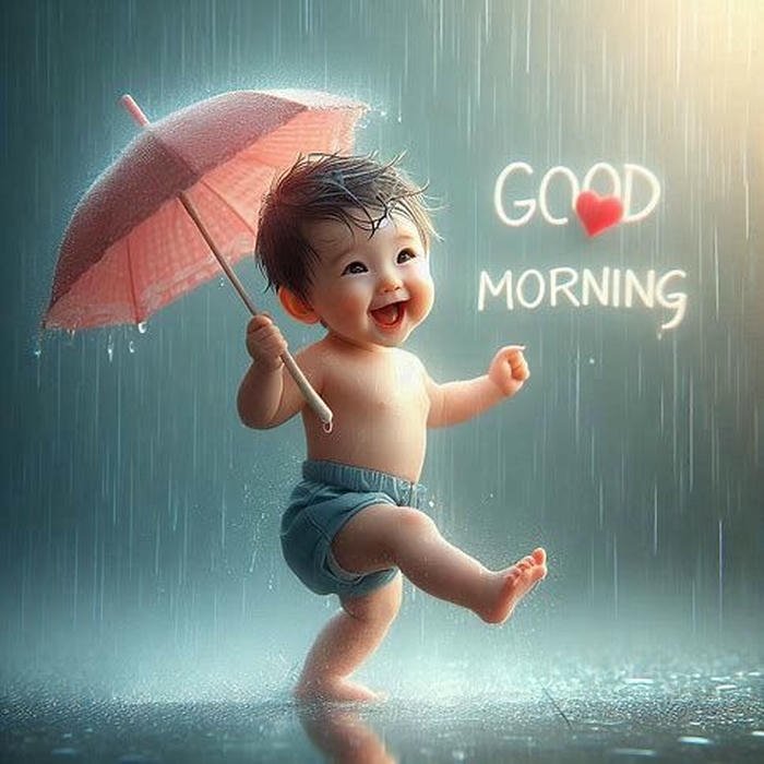 rain flowers good smile love morning images spiritual greeting