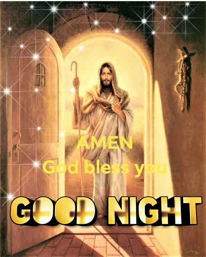 beautiful stylish good night jesus images