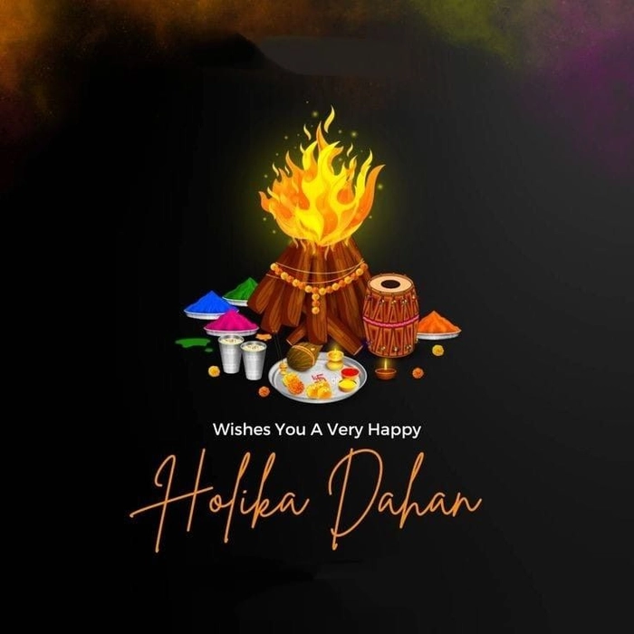 cute happy holika dahan image