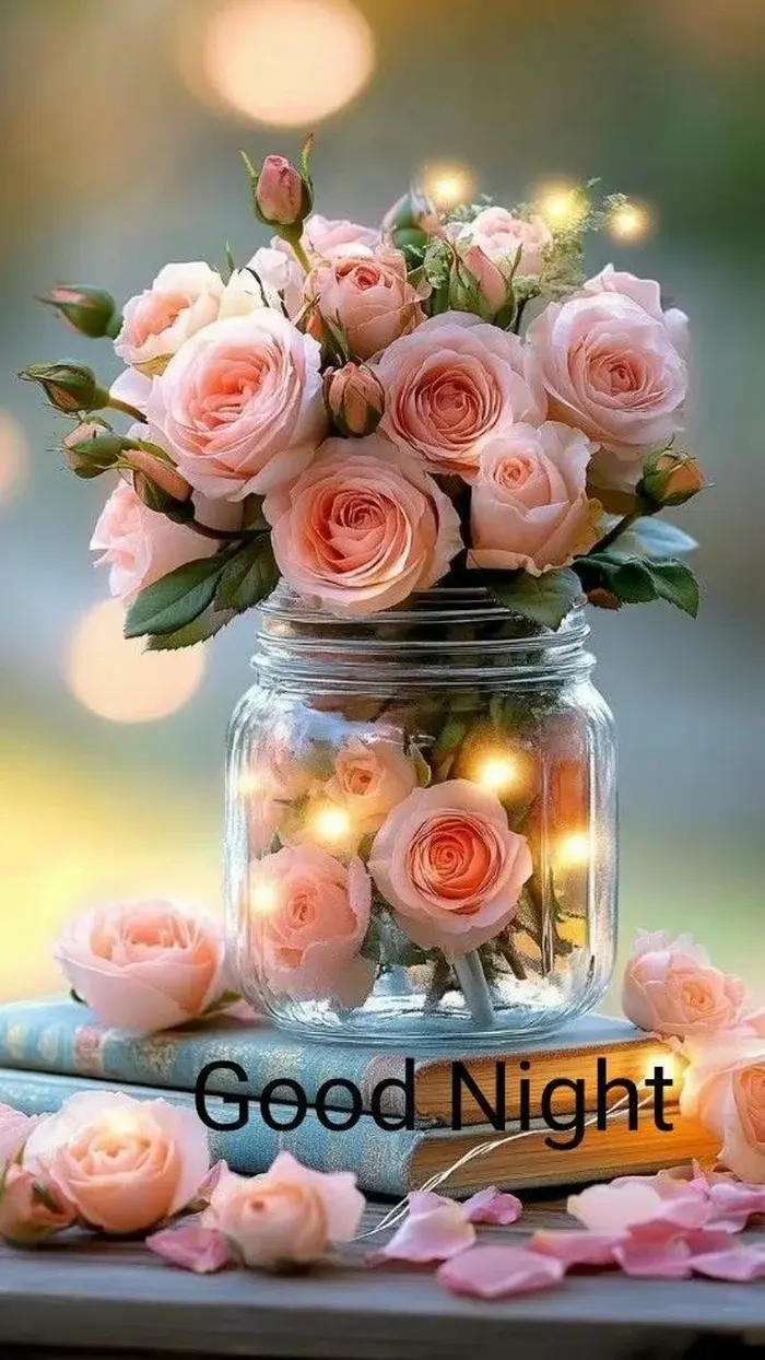 funny good night rose image