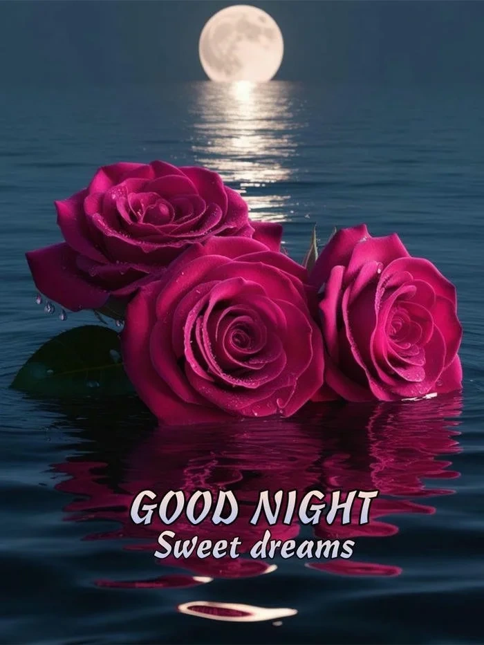 good night rose image for instagram