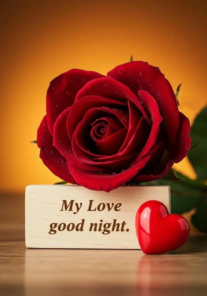 good night rose image for whatsapp