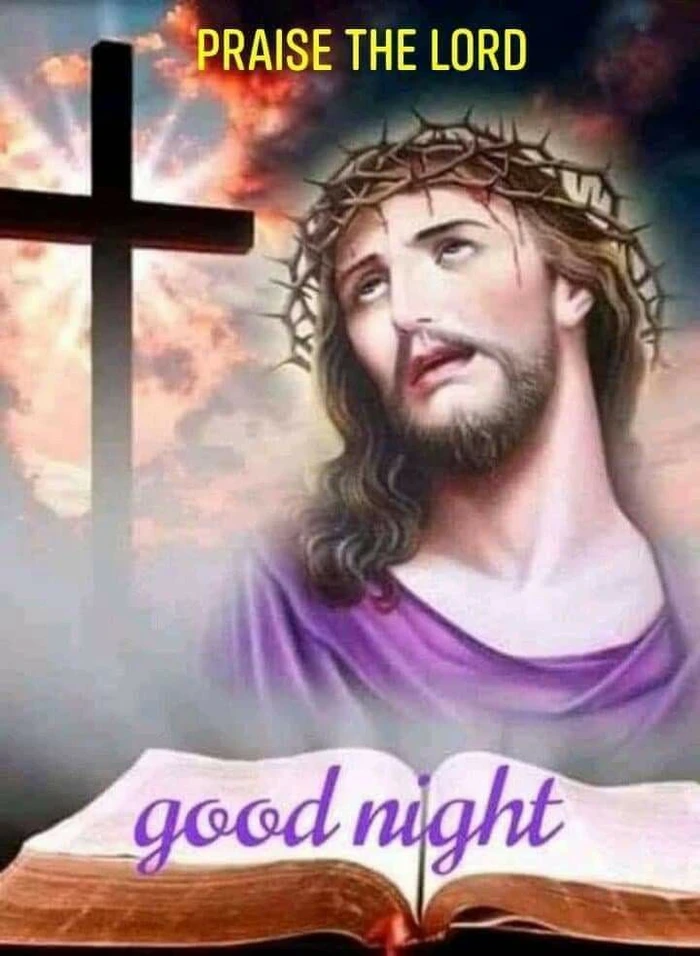simple good night jesus images