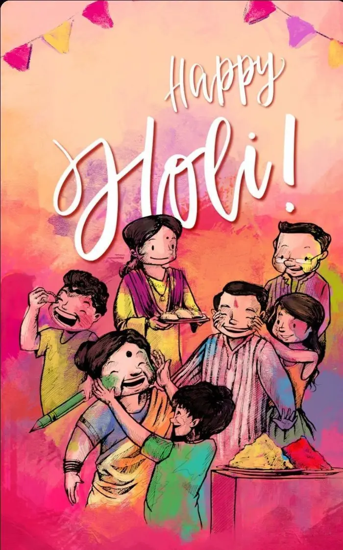 simple happy holi funny images