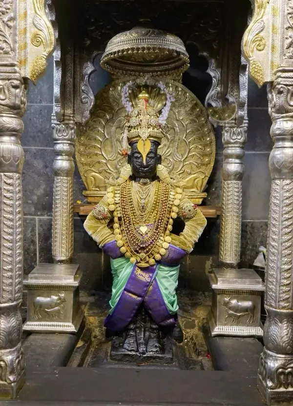 ancient lord panduranga images scene with traditional decoration