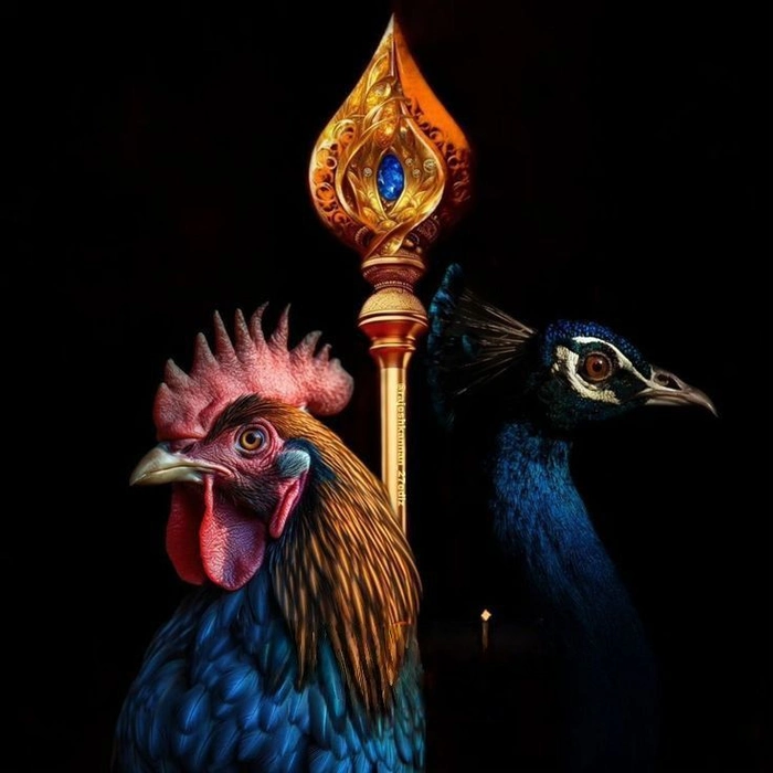 beautiful lord murugan vel 3d images wallpaper with golden aura (1)