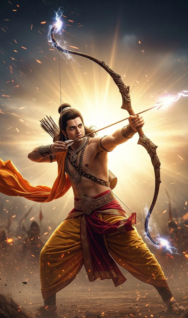 beautiful lord ram image image with traditional decoration