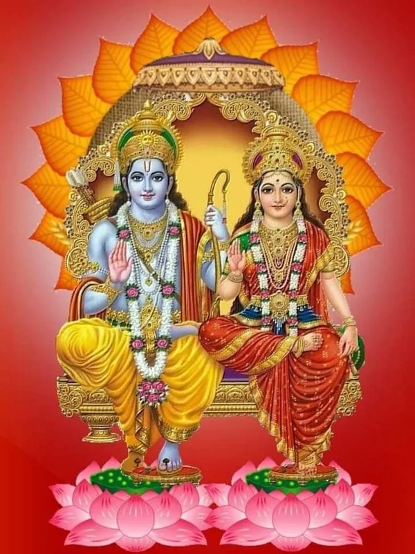 blessed lord ram image idol in peaceful atmosphere