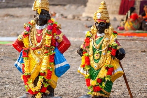 colorful lord panduranga images painting under soft sunlight