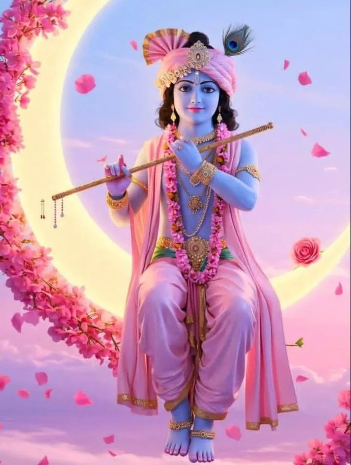 holy lord krishna 3d images art in the temple light