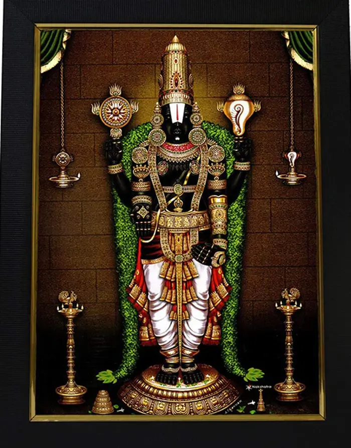 lord balaji in golden attire