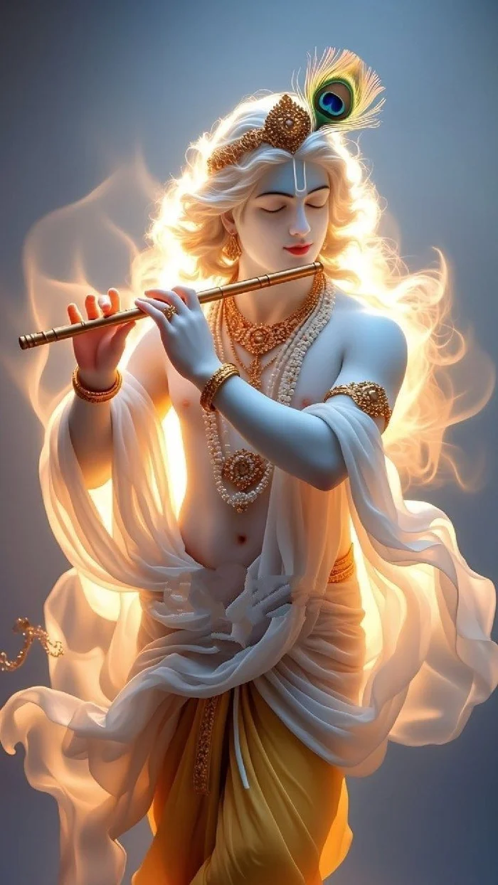 majestic lord krishna 3d images idol with calm expression