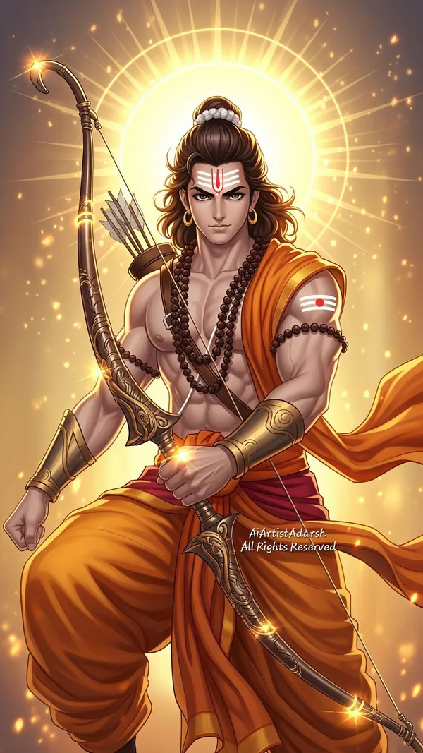 serene lord ram image art capturing divine grace