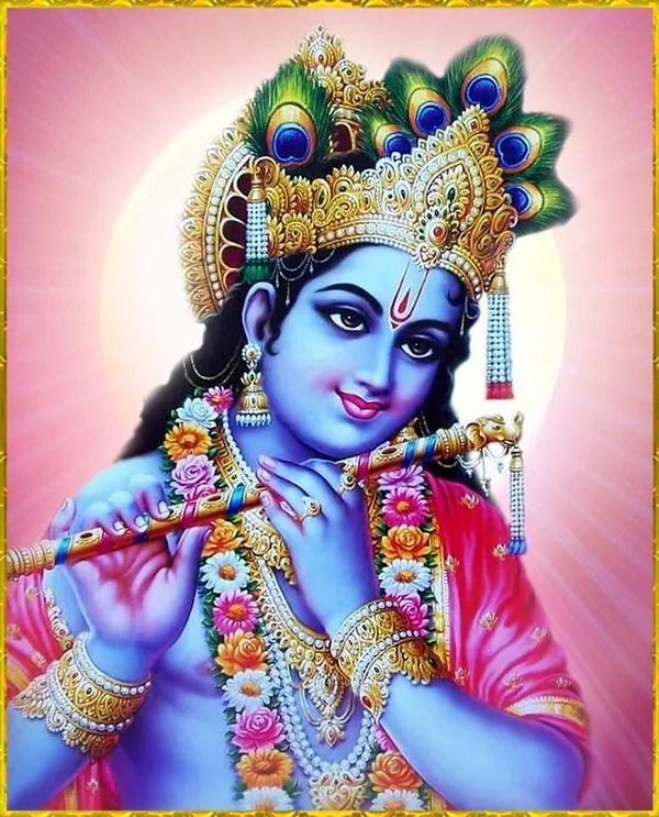 serene lord ram image statue with glowing background