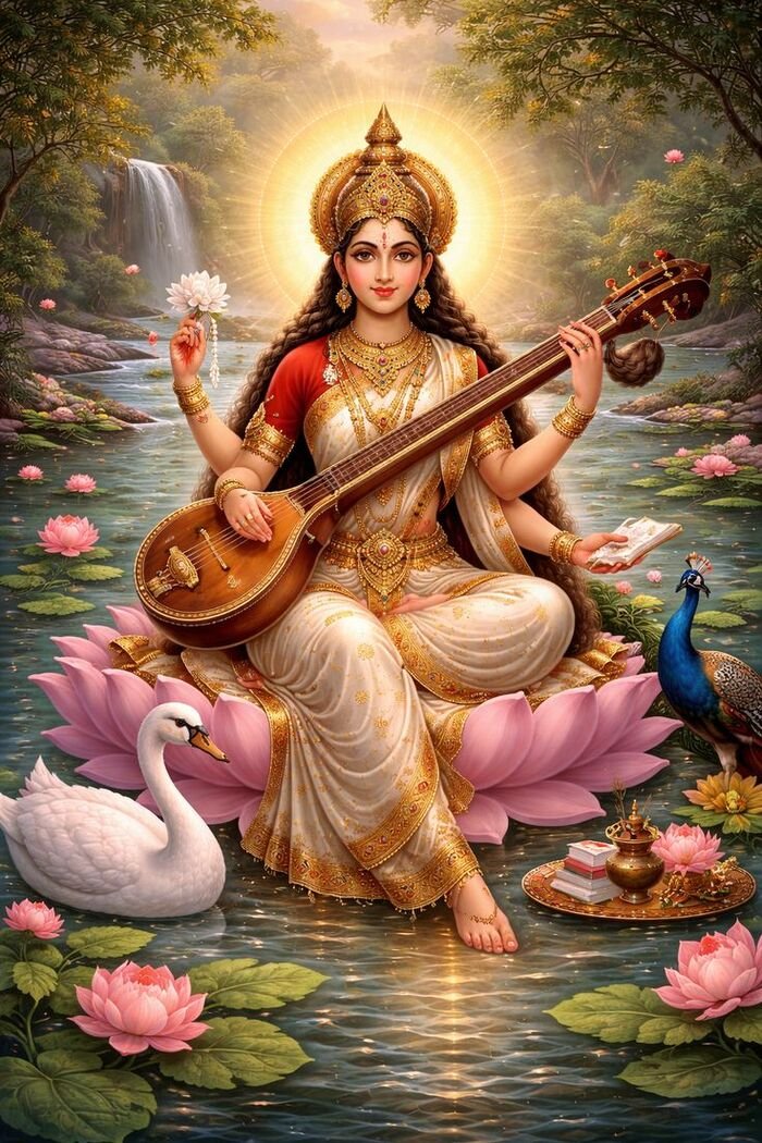 lord saraswati images beautiful art