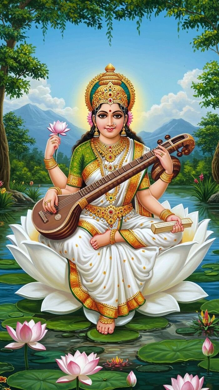 lord saraswati images for mobile
