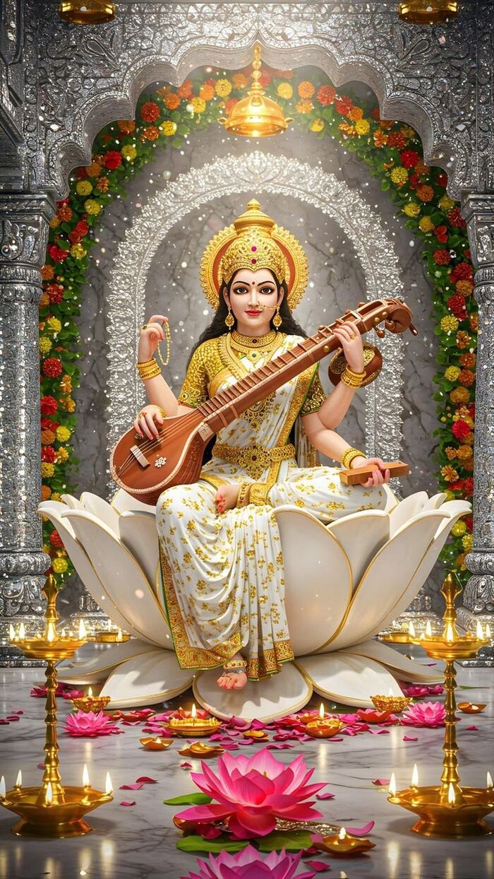 lord saraswati images hd wallpaper