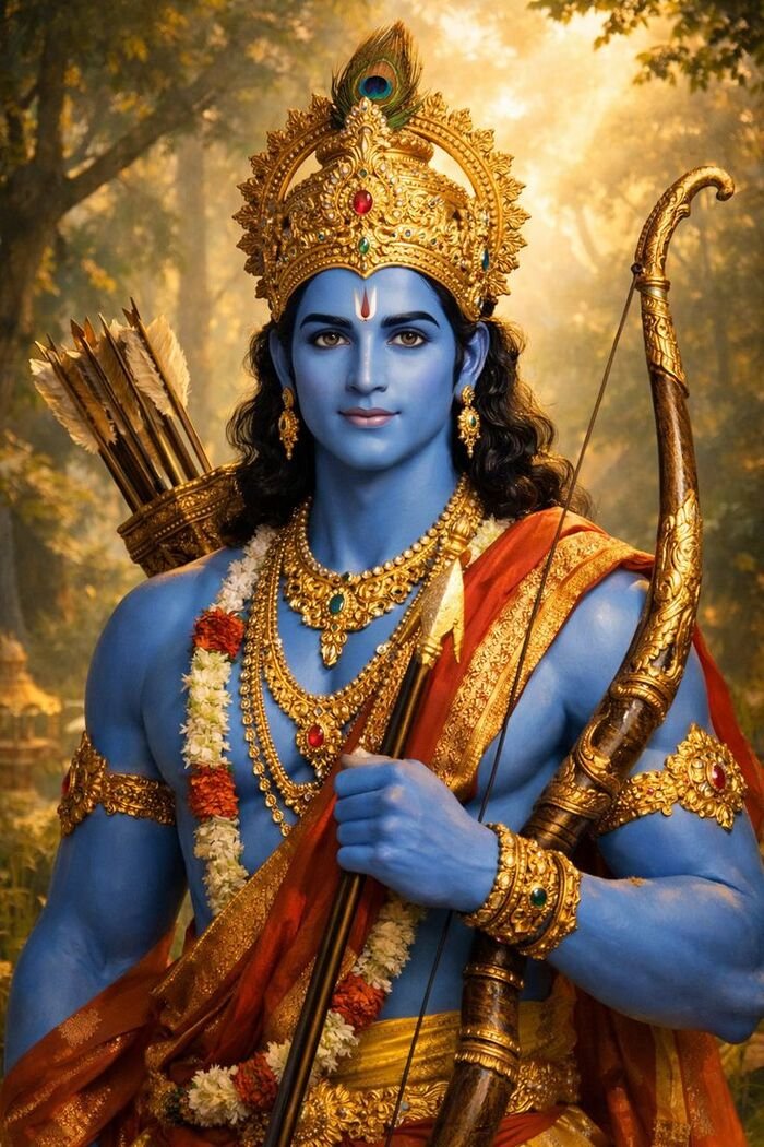 lord sri rama images divine light effect