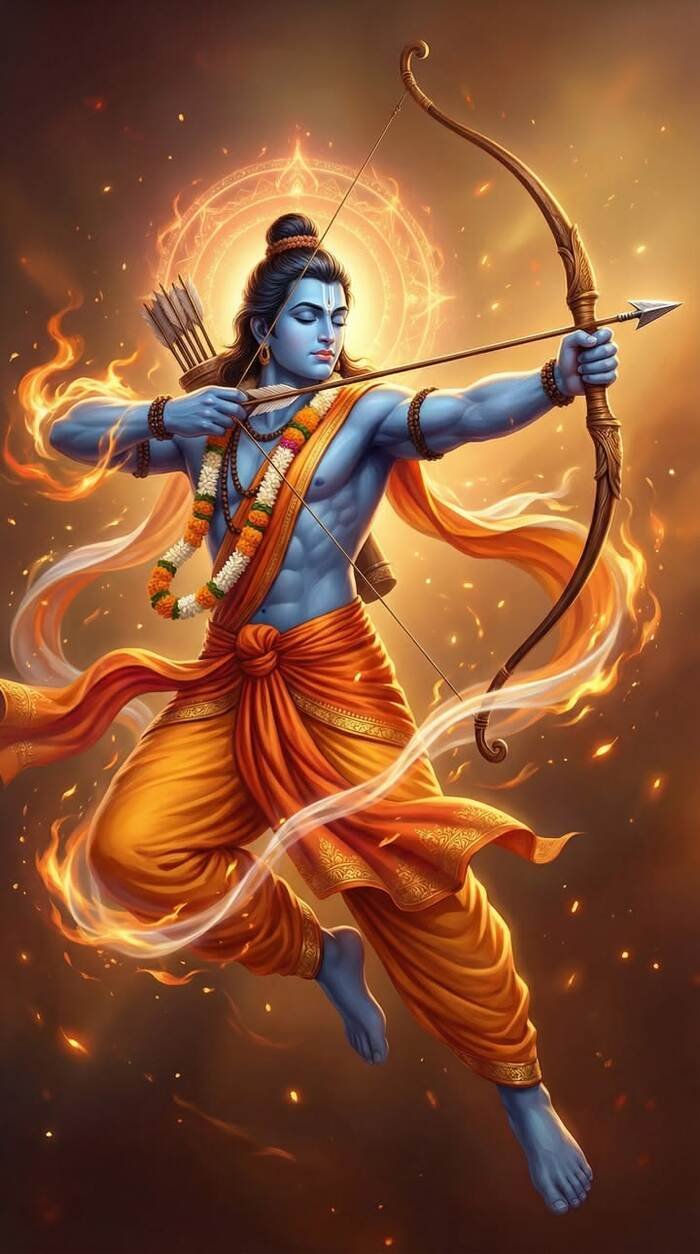 lord sri rama images powerful warrior form
