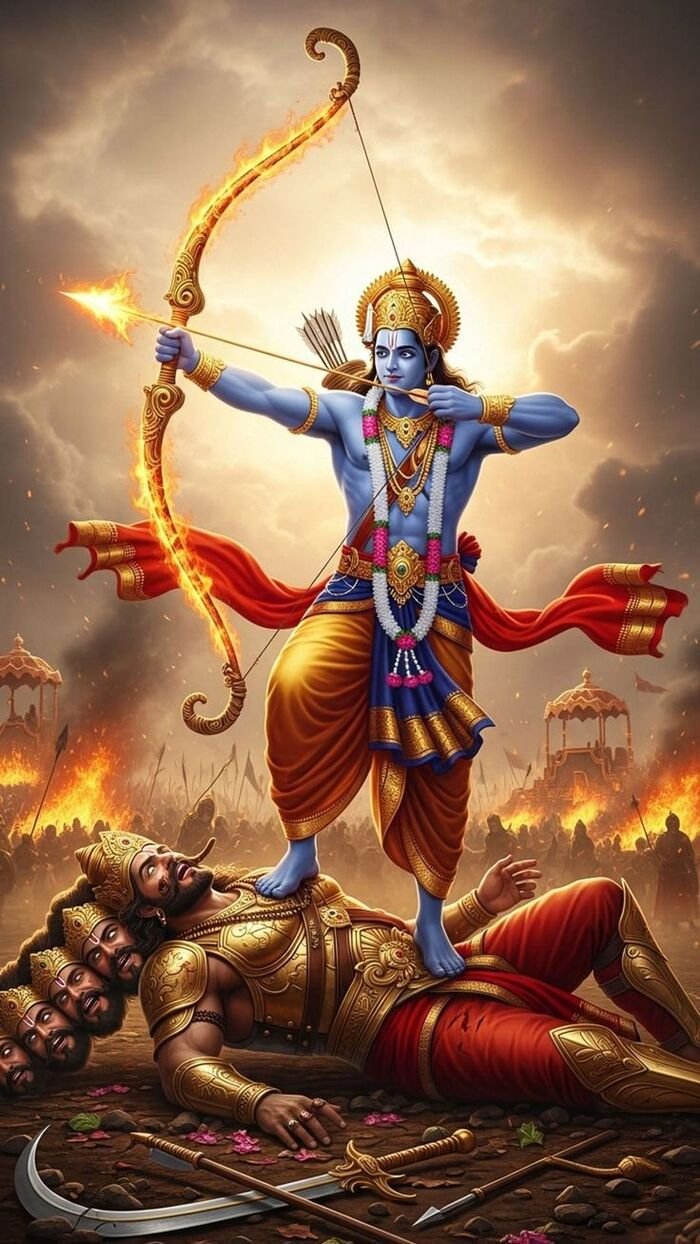 lord sri rama images with bow and arrow