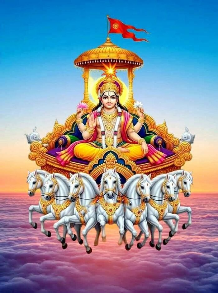 lord surya images colorful sky