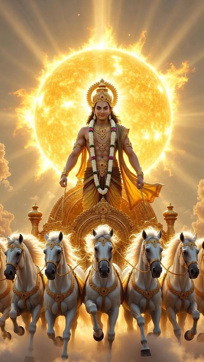 lord surya images glowing aura effect