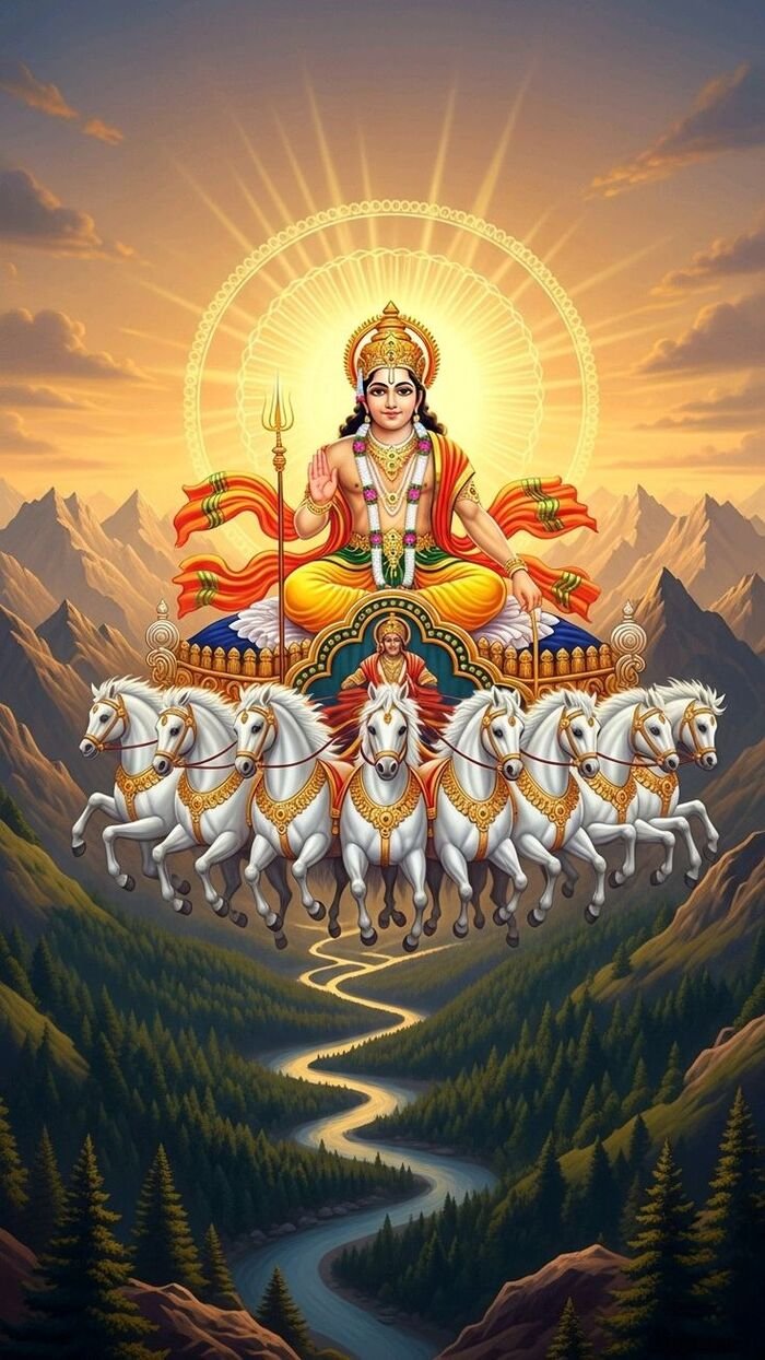 lord surya images radiant crown