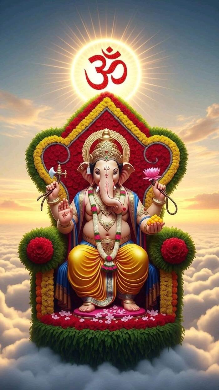 lord vinayaka images colorful background