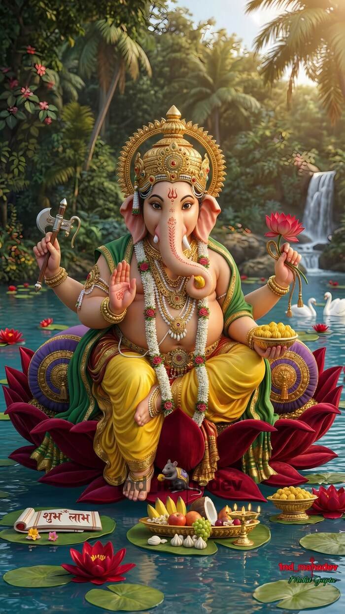 lord vinayaka images digital painting