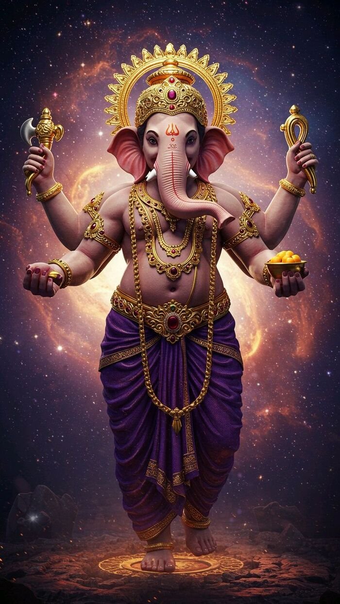 lord vishnu images 3d glowing aura