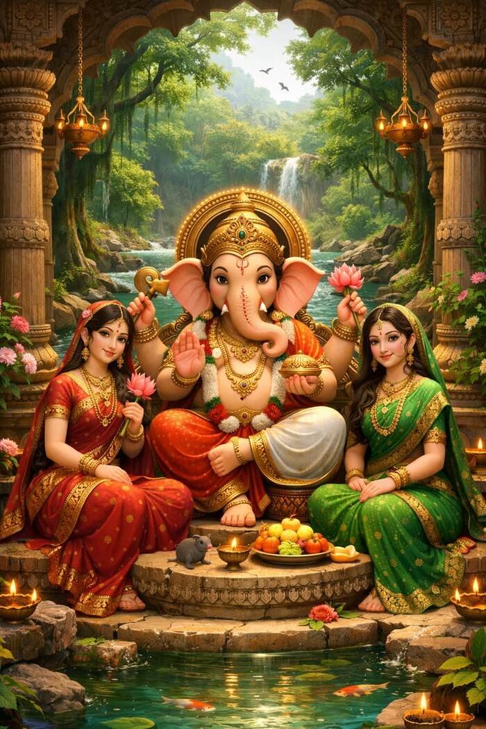 lord vishnu images 3d golden crown look