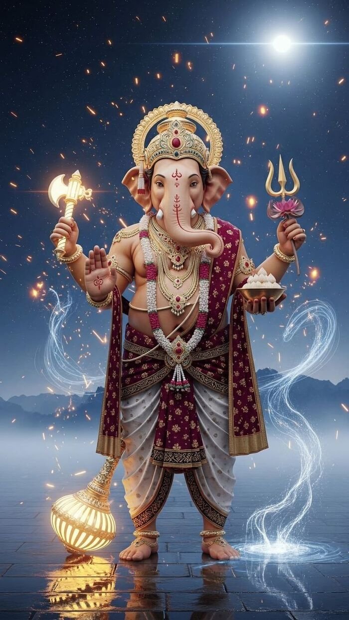 lord vishnu images 3d realistic style