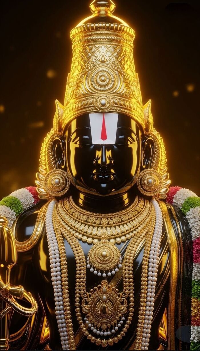 lord vitthal images golden crown look