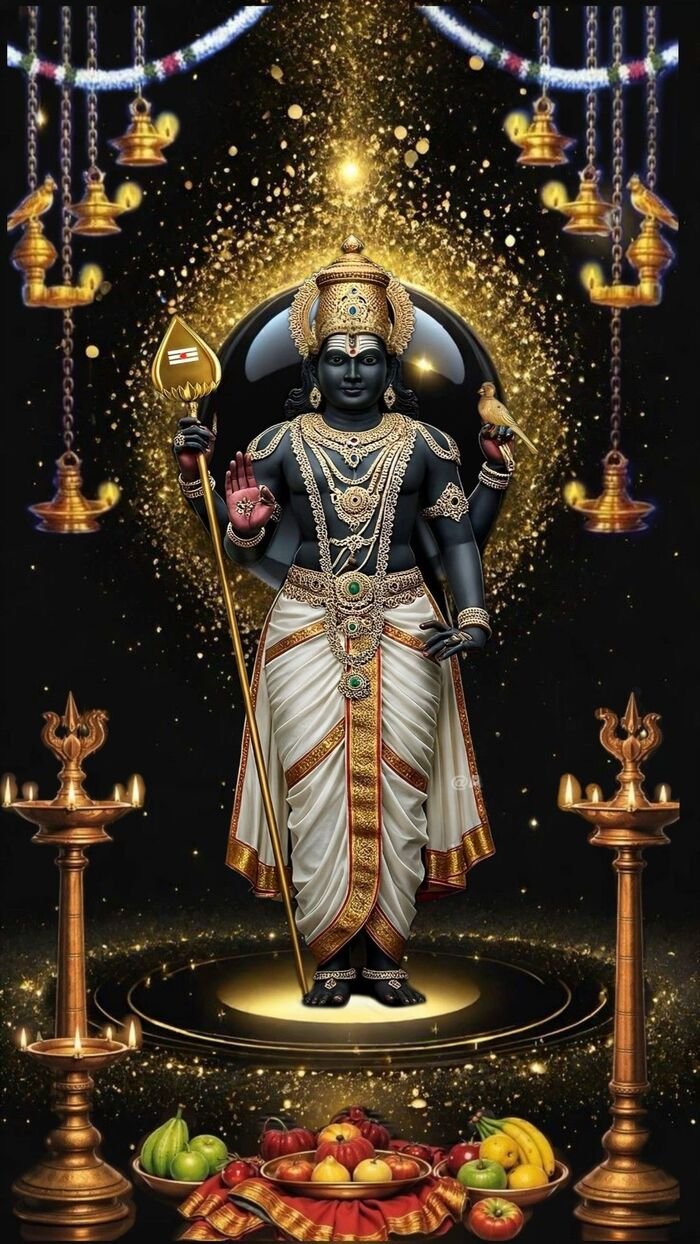 lord vitthal images standing on brick